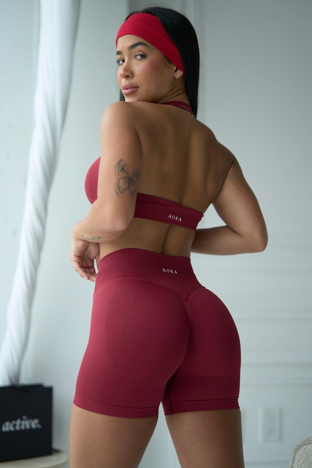 SCULPT SHORTS - CHERRY RED