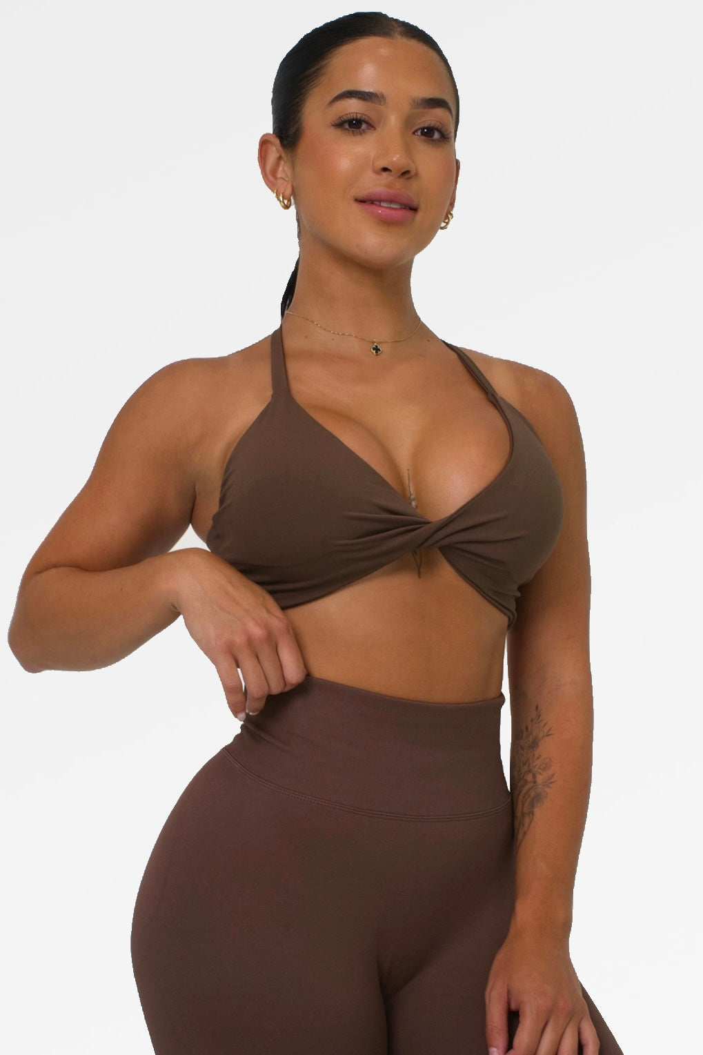 TWIST CROP - BROWN